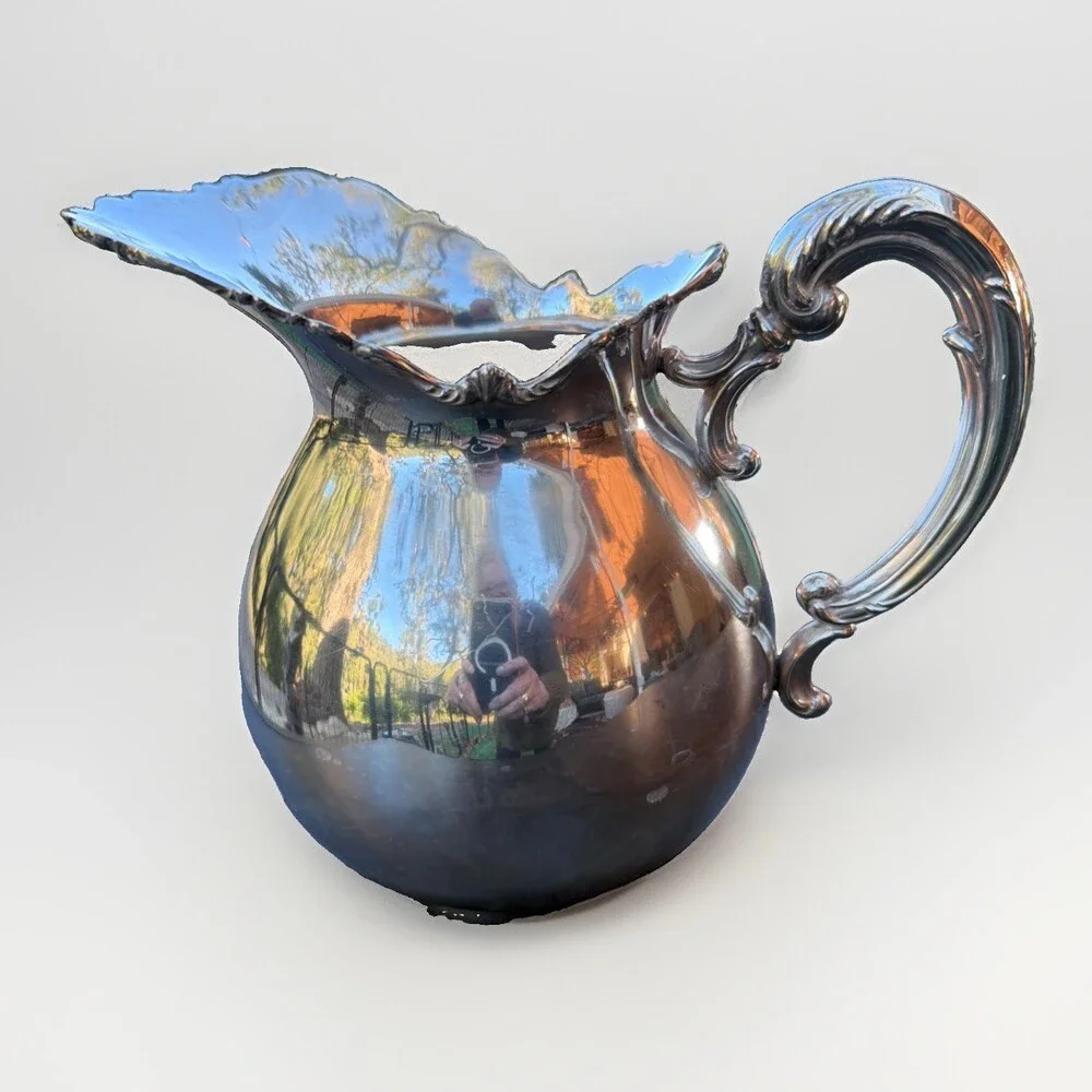 VNTG CAMUSSO Peruvian Sterling Silver (.925) Water Pitcher Hand Wrought, 484g